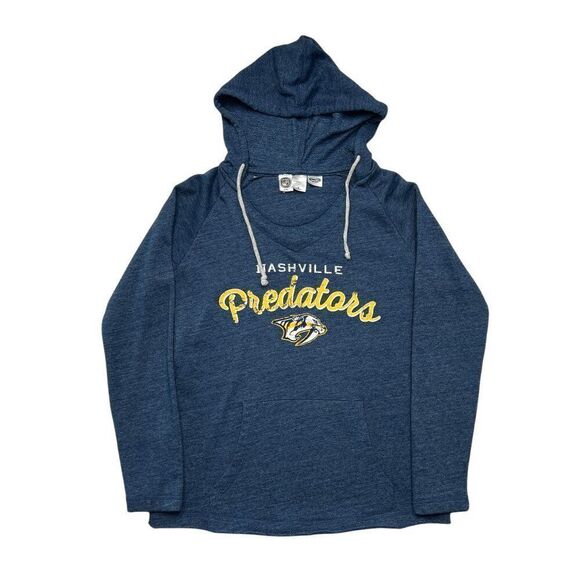NHL Women's Nashville Predators Deep V-Neck Hoodie - Picture 1 of 11